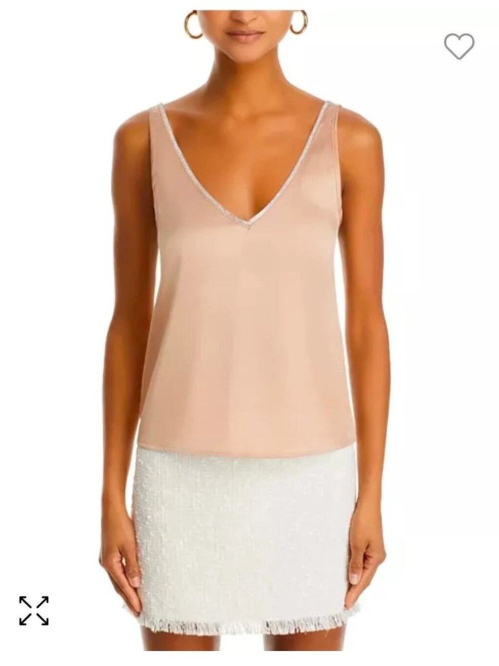 Generation Love Christie Crystal Tank Latte Beige NWT, Size M